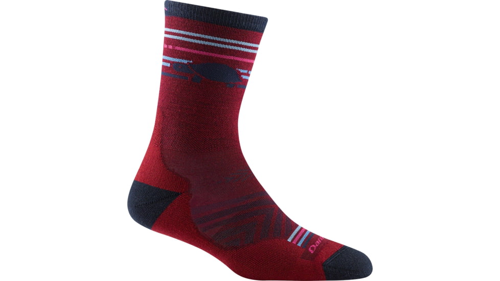 Darn Tough Pacer Micro Crew Ultra-Lightweight w/Cushion Running Sock - Womens, Burgundy, Small, 1050-BURGUNDY-S-DARN