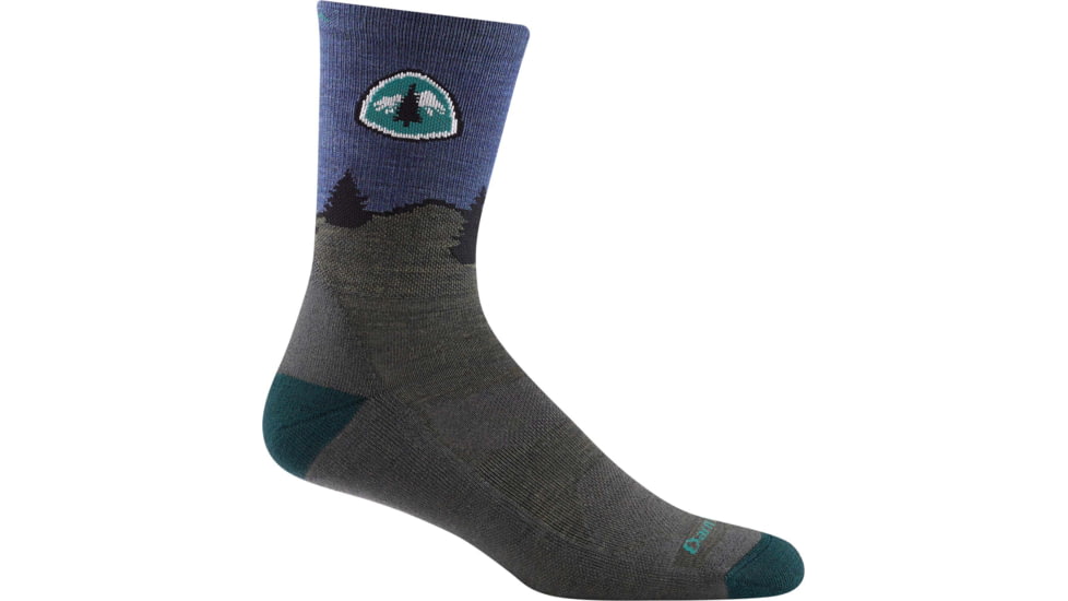 Darn Tough PCT Micro Crew Lightweight Hiking Sock - Mens, Forest, Large, 1999-FOREST-L-DARN