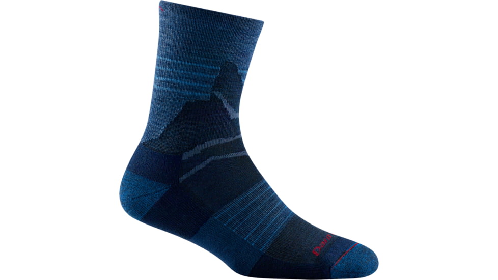 Darn Tough Pinnacle Jr. Micro Crew Lightweight Sock with Cushion, Kids, Blue, Large, 3026-BLUE-L-DARN