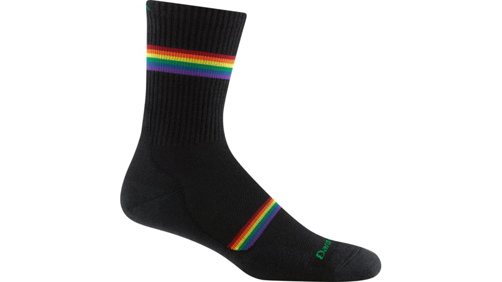 Darn Tough Prism Micro Crew Lightweight w/ Cushion Socks - Mens, Black, Extra Large, 1119-BLACK-XL-DARN