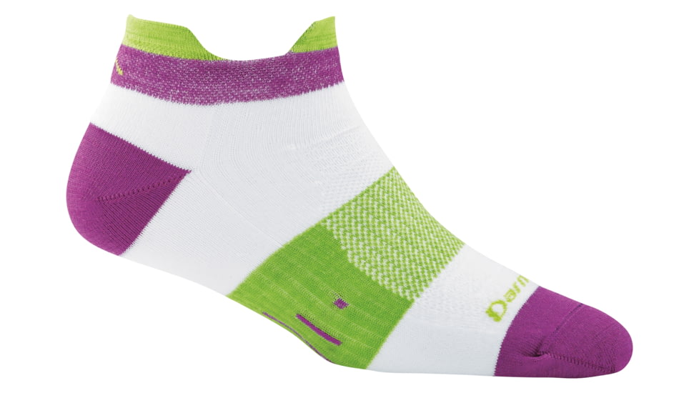 Darn Tough Pulse No Show Tab Light Cushion Sock - Womens, White, Small, 1797-WHITE-S-DARN