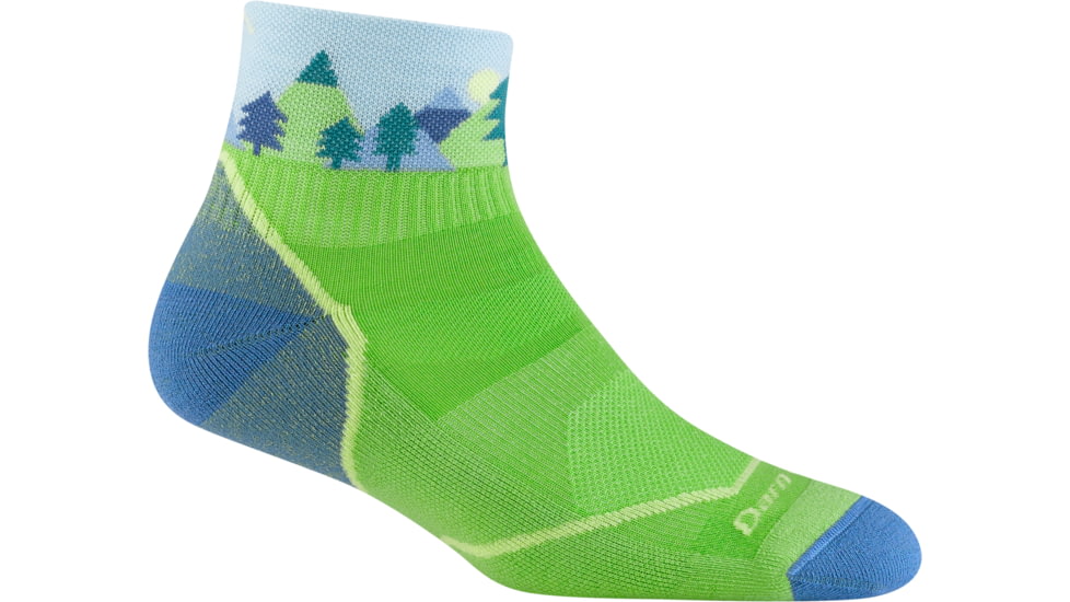 Darn Tough Quest 1/4 Lightweight with Cushion Socks - Kids, Green, Medium, 3041_GREEN_M_DARN