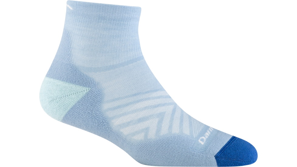 Darn Tough Run 1/4 Ultra-Lightweight with Cushion Socks - Womens, Sky, Medium, 1048_SKY_M_DARN