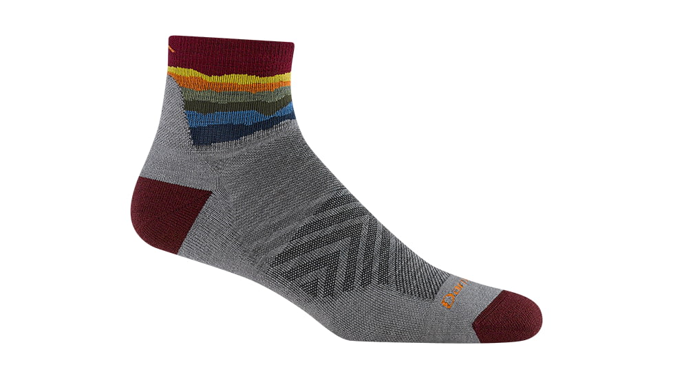 Darn Tough Run 1/4 Ultra-Lightweight with Cushion Socks - Mens, Skyracer Gray, Extra Large, 1040-C-3062-06