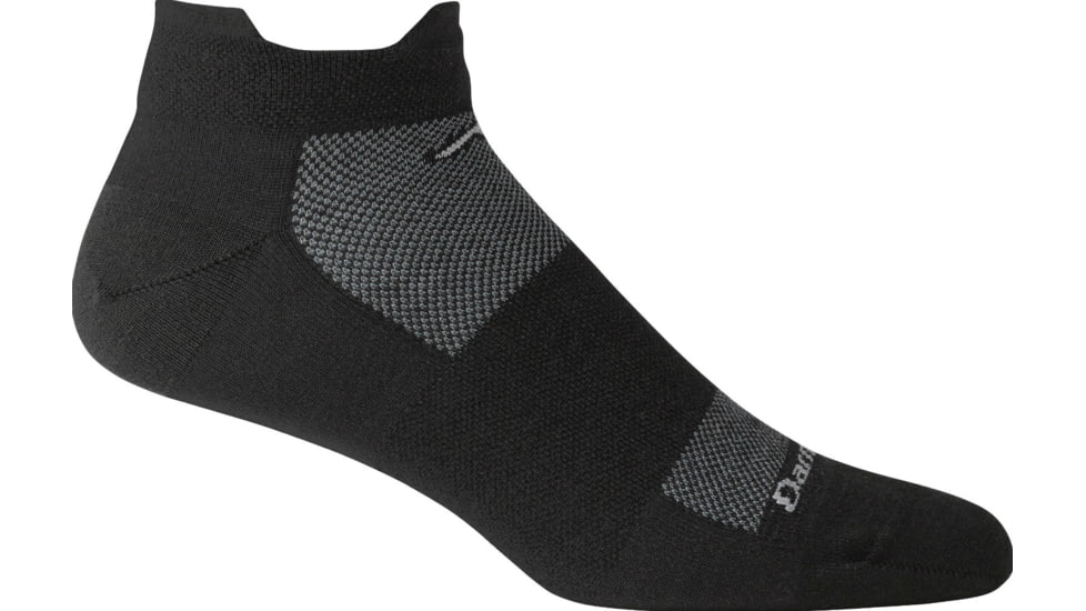 Darn Tough Run/Bike No-Show Tab Ultra-Light Sock - Men's-Black-Medium