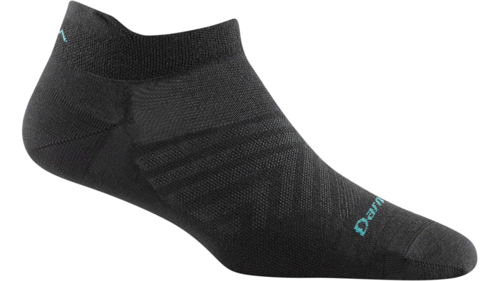 Darn Tough Run Coolmax No Show Tab Ultra-Lightweight Running Sock - Womens, Black, Large, 1051-BLACK-L-DARN