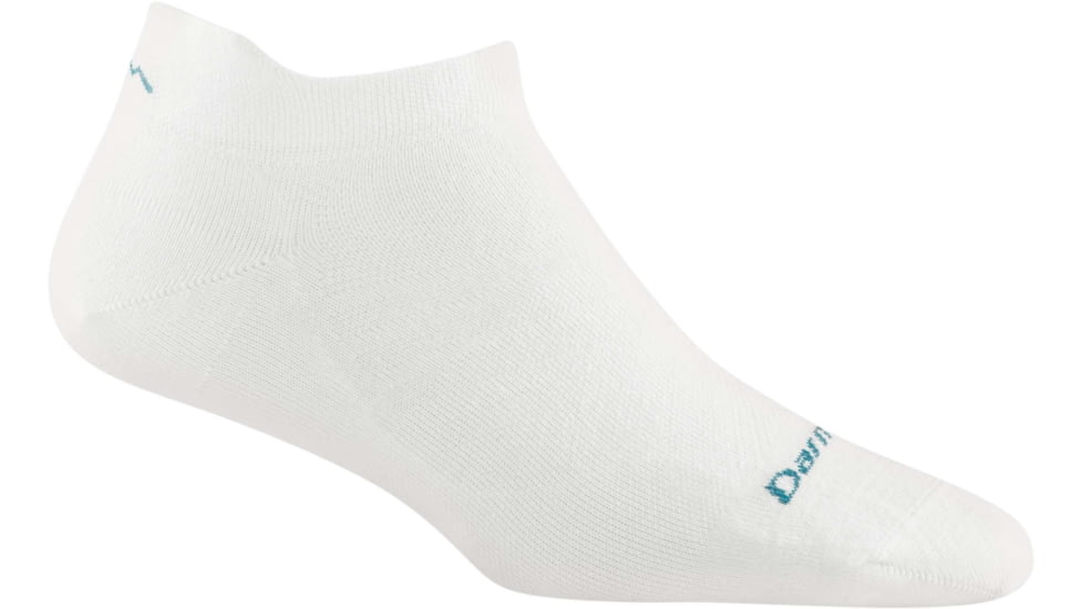 Darn Tough Run Coolmax No Show Tab Ultra-Lightweight Running Sock - Womens, White, Medium, 1051-WHITE-M-DARN