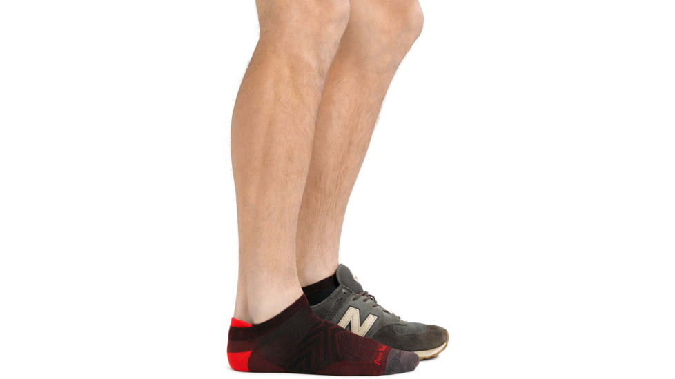 Darn Tough Run No Show Tab Ultra-Lightweight Running Sock - Mens, Burgundy, Medium, 1033-BURGUNDY-M-DARN
