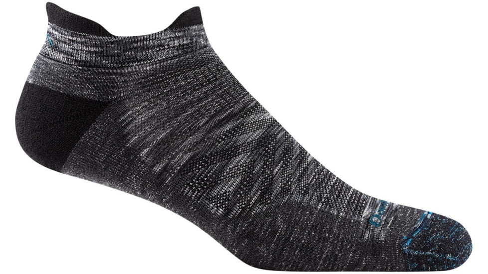 Darn Tough Run No Show Tab Ultra-Lightweight Running Sock w/Cushion, Space Gray, Medium, 1039-SPACE-GRAY-M-DARN