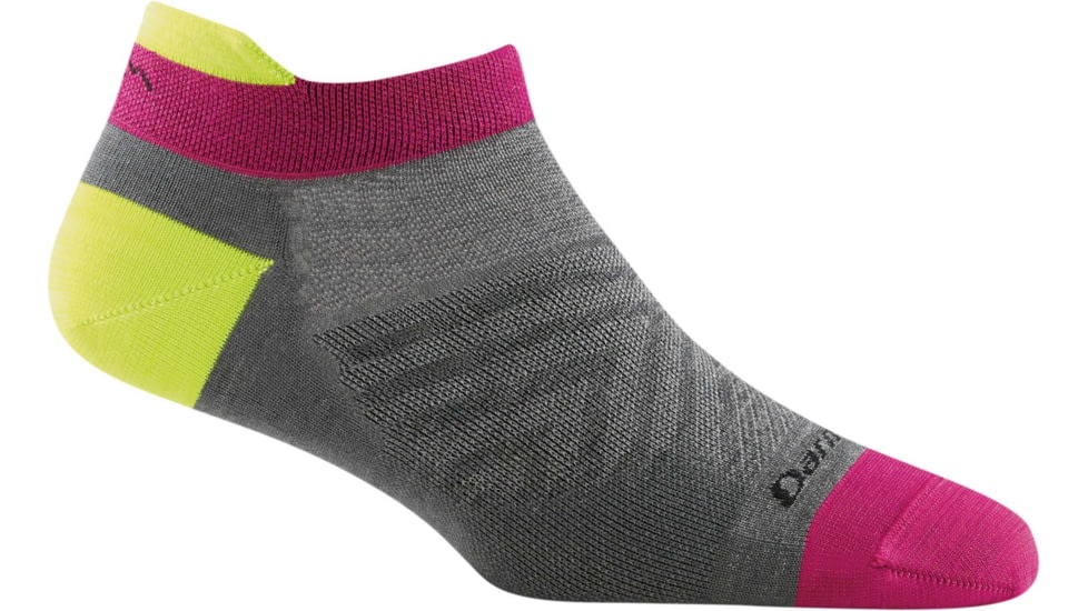 Darn Tough Run No Show Tab Ultra-Lightweight Running Sock - Womens, Gray, Medium, 1043-GRAY-M-DARN