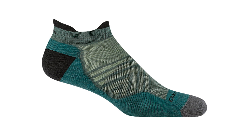 Darn Tough Run No Show Tab Ultra-Lightweight Running Socks - Mens, Teal, Large, 1039-TEAL-L-DARN