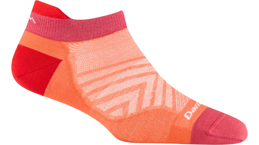 Darn Tough Run No Show Tab Ultra-Lightweight Socks - Womens, Coral, Small, 1043_CORAL_S_DARN