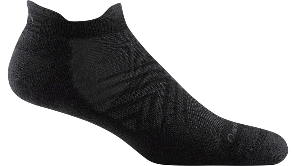 Darn Tough Run No Show Tab Ultra-Lightweight w/ Cushion Running Sock - Mens, Black, Extra Large, 1039-BLACK-XL-DARN