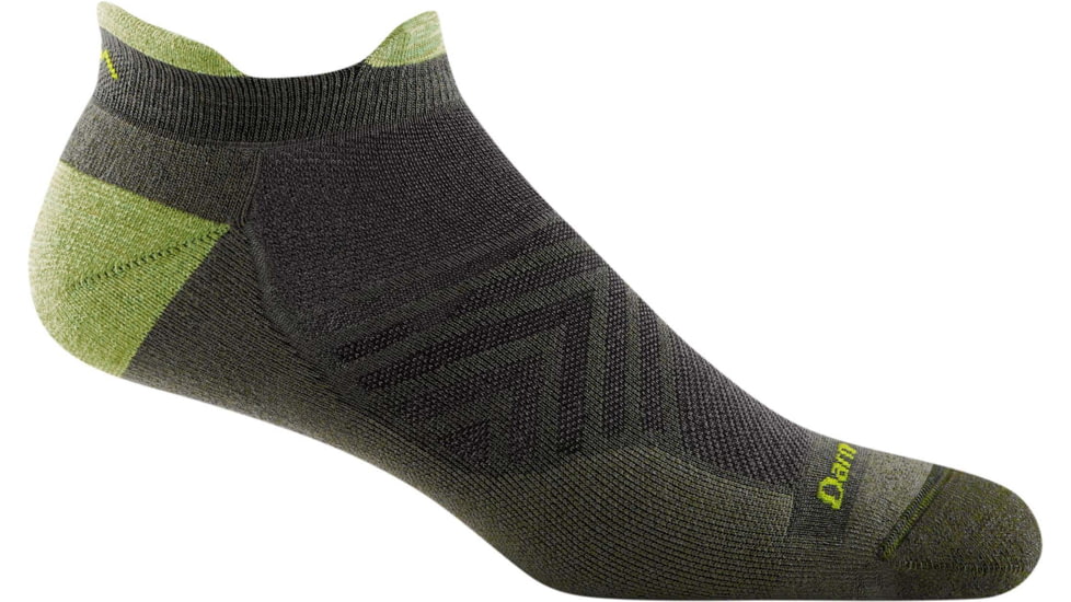Darn Tough Run No Show Tab Ultra-Lightweight w/ Cushion Running Sock - Mens, Fatigue, Medium, 1039-FATIGUE-M-DARN