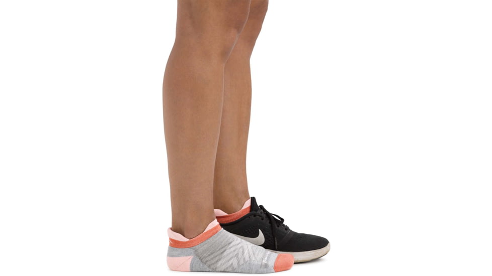 Darn Tough Run No Show Tab Ultra-Lightweight w/ Cushion Running Sock - Womens, Ash, Large, 1047-ASH-L-DARN
