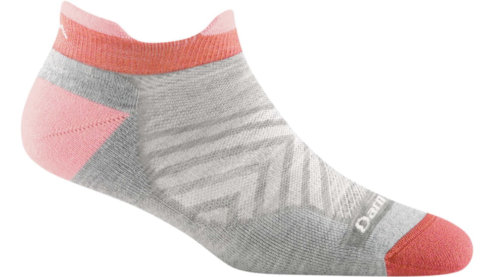 Darn Tough Run No Show Tab Ultra-Lightweight w/ Cushion Running Sock - Womens, Ash, Large, 1047-ASH-L-DARN