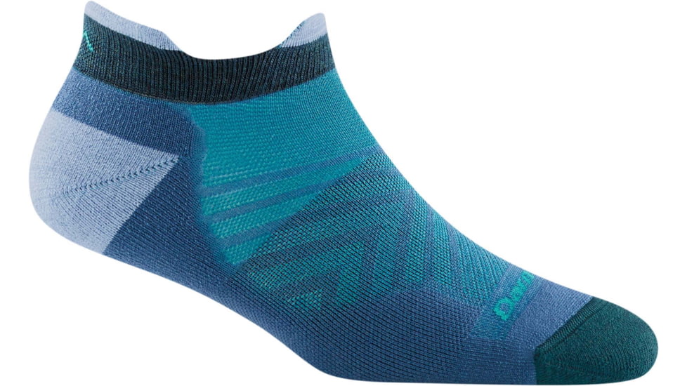 Darn Tough Run No Show Tab Ultra-Lightweight w/ Cushion Running Sock - Womens, Baltic, Medium, 1047-BALTIC-M-DARN