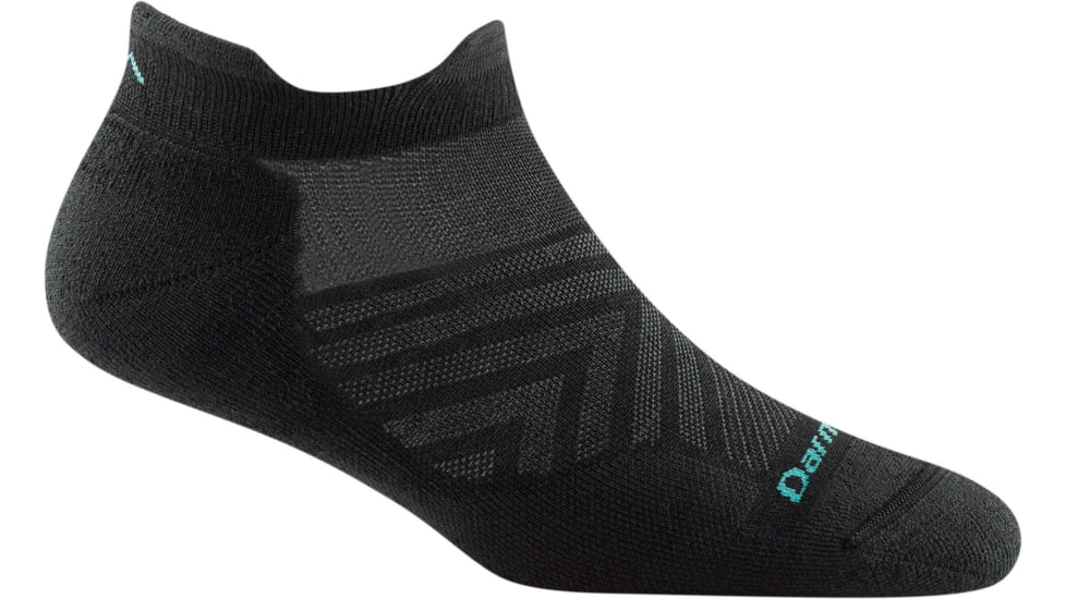 Darn Tough Run No Show Tab Ultra-Lightweight w/ Cushion Running Sock - Womens, Black, Large, 1047-BLACK-L-DARN