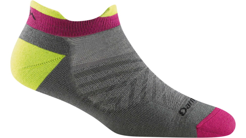 Darn Tough Run No Show Tab Ultra-Lightweight w/ Cushion Running Sock - Womens, Gray, Small, 1047-GRAY-S-DARN
