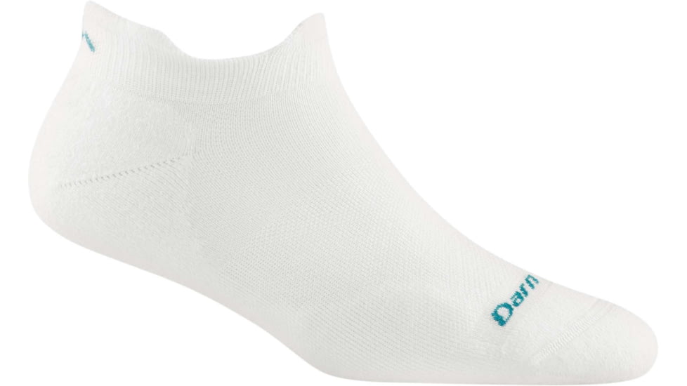 Darn Tough Run No Show Tab Ultra-Lightweight w/ Cushion Running Sock - Womens, White, Small, 1047-WHITE-S-DARN