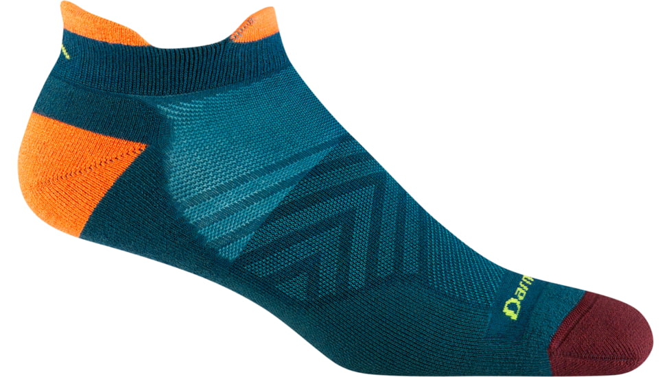 Darn Tough Run No Show Tab Ultra-Lightweight with Cushion Socks - Mens, Dark Teal, Large, 1039_DARK_TEAL_L_DARN