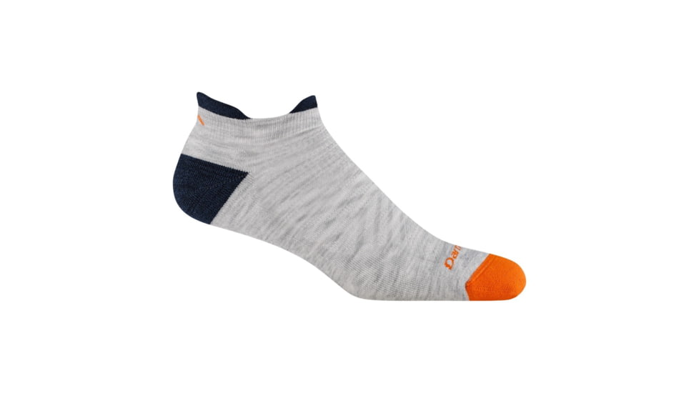 Darn Tough Run No Show Tab Ultra-Lightweight with Cushion Socks - Mens, Ash, Medium, 1039-ASH-M-DARN