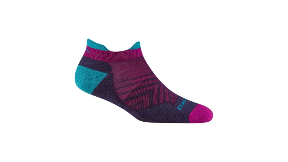 Darn Tough Run No Show Tab Ultra-Lightweight with Cushion Socks - Womens, Blackberry, Large, 1047-BLACKBERRY-L-DARN