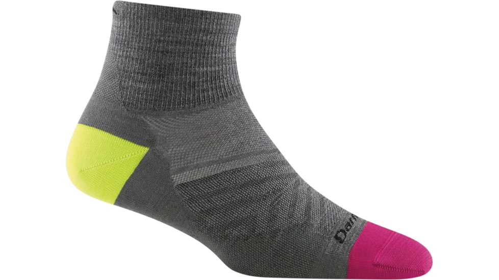 Darn Tough Run Quarter Ultra-Lightweight Running Sock - Womens, Gray, Medium, 1044-GRAY-M-DARN