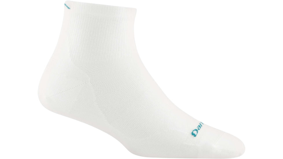 Darn Tough Run Quarter Ultra-Lightweight Running Sock - Womens, White, Small, 1044-WHITE-S-DARN
