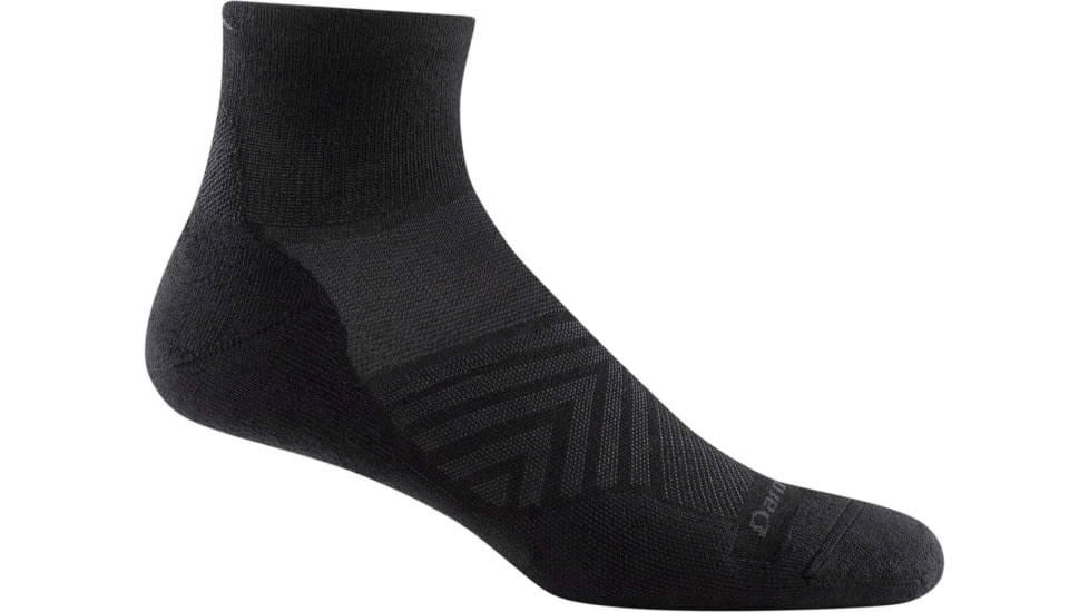 Darn Tough Run Quarter Ultra-Lightweight w/ Cushion Running Sock - Mens, Black, Large, 1040-BLACK-L-DARN