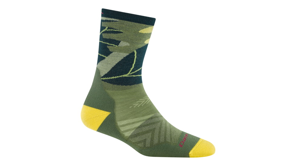 Darn Tough Run Wild Micro Crew Ultra-Lightweight with Cushion Socks - Womens, Palm, Large, 1069-C-7073-05