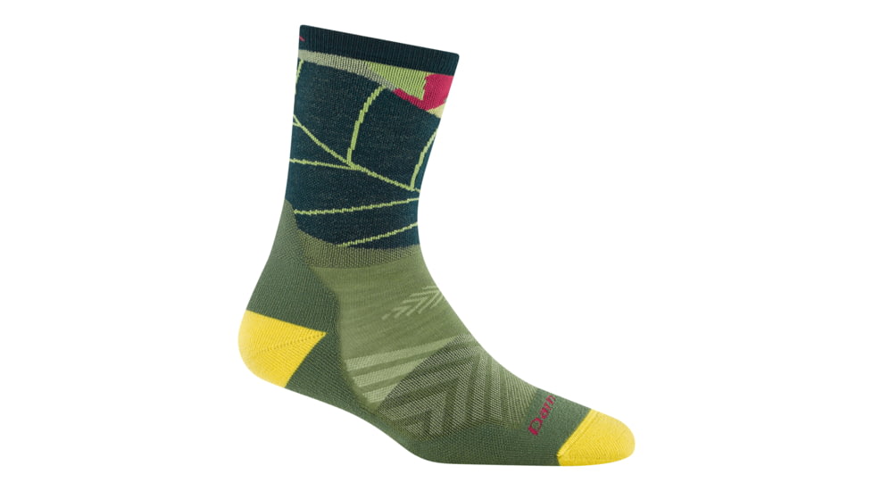 Darn Tough Run Wild Micro Crew Ultra-Lightweight with Cushion Socks - Womens, Palm, Large, 1069-C-7073-05