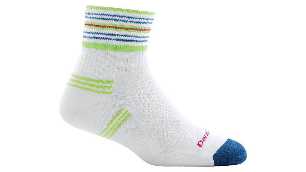 Darn Tough Running Vertex 1/4 Ultra Light Cushion Cool Max Sock - Women's, White, Small, 1023_WHITE_S_DARN