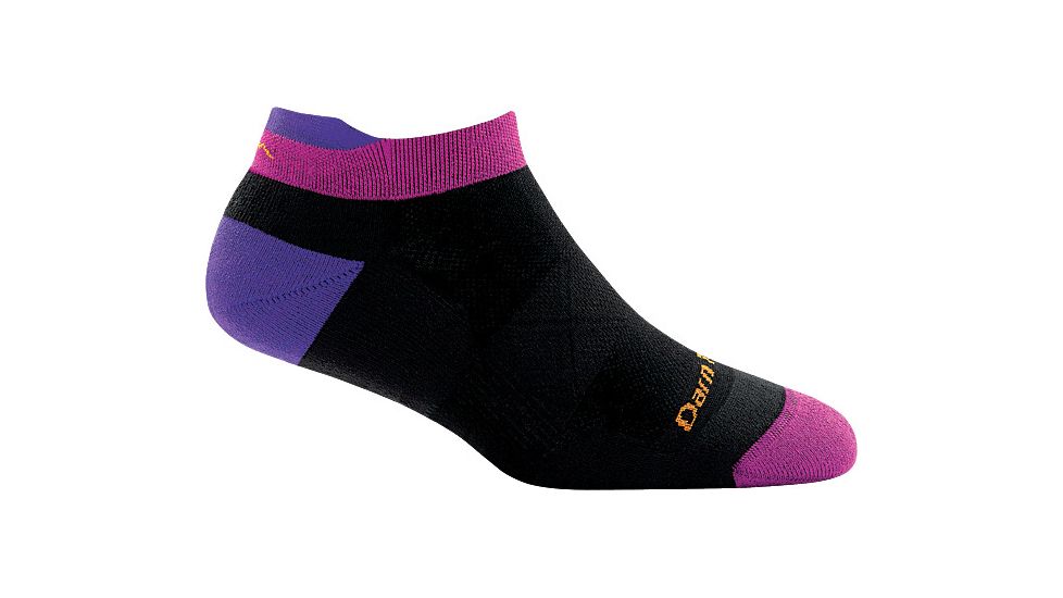 Darn Tough Running Vertex No Show Tab Ultra Light Sock - Women's, Black, Medium, 1016_BLACK_M_DARN