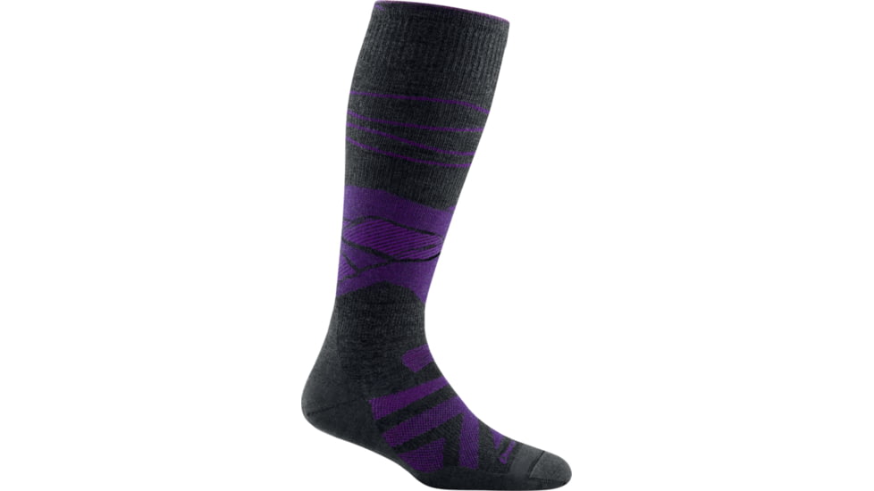 Darn Tough Sea to Sky OTC Lightweight Sock w/ Cushion, Female, Charcoal, Medium, 8009-CHARCOAL-M-DARN