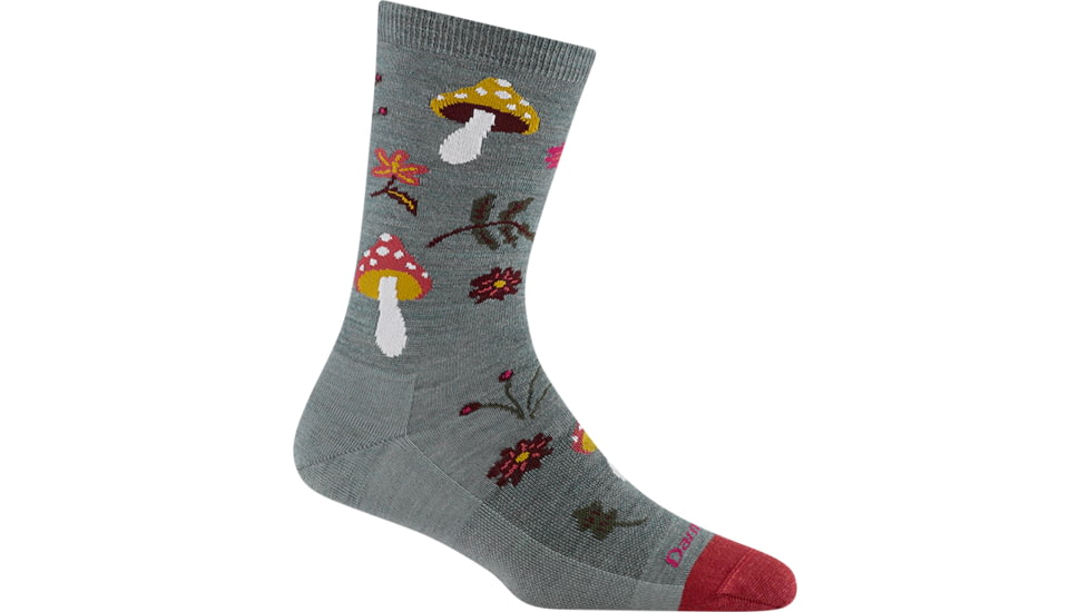 Darn Tough Shroom Bloom Crew Lightweight Socks - Womens, Seafoam, Medium, 6133-N-7032-04