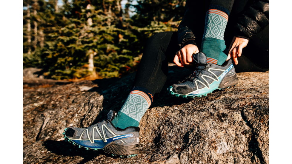Darn Tough Sobo Micro Crew Lightweight Hiking Sock - Womens, Teal, Large, 1977-TEAL-L-DARN