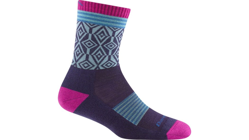 Darn Tough Sobo Micro Crew Lightweight with Cushion Socks - Womens, Blackberry, Medium, 1977-BLACKBERRY-M-DARN