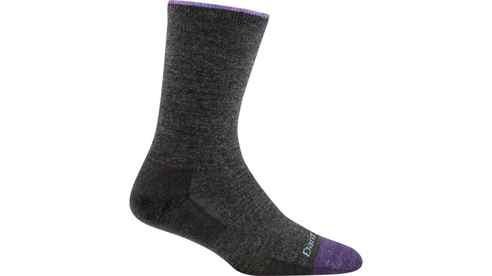 Darn Tough Solid Basic Crew Light Sock - Womens, Charcoal, Small, 6012-CHARCOAL-S-DARN