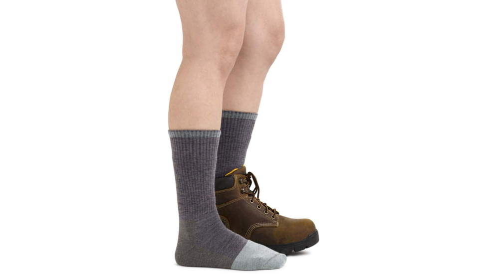 Darn Tough Steely Boot Midweight w/ Cushion Work Sock - Womens, Shale, Medium, 2015-SHALE-M-DARN