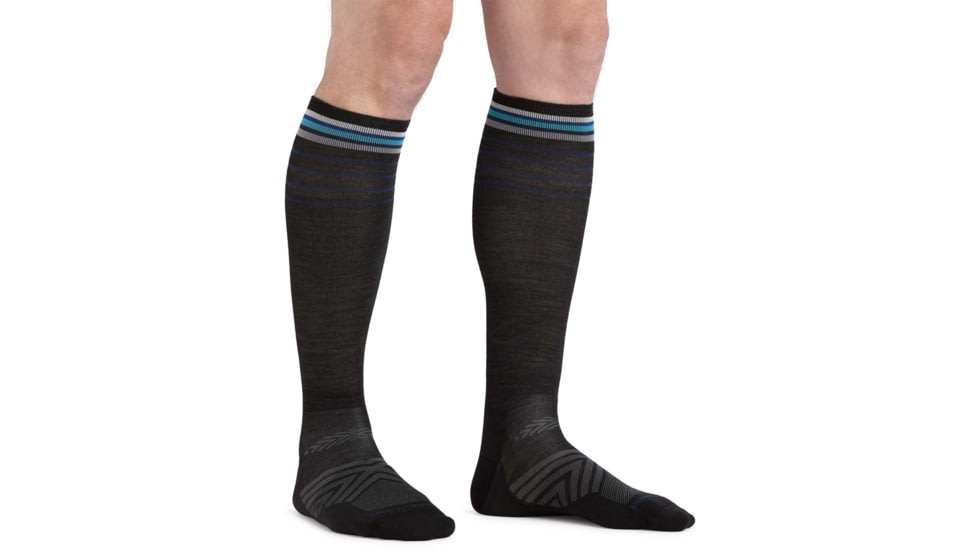 Darn Tough Stride Over-The-Calf Ultra-Lightweight Running Sock - Mens, Black, Large, 1038-BLACK-L-DARN