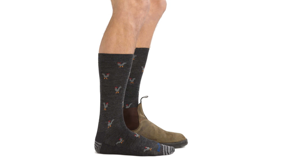 Darn Tough Strut Crew Lightweight Sock - Mens, Charcoal, Medium, 6060-CHARCOAL-M-DARN