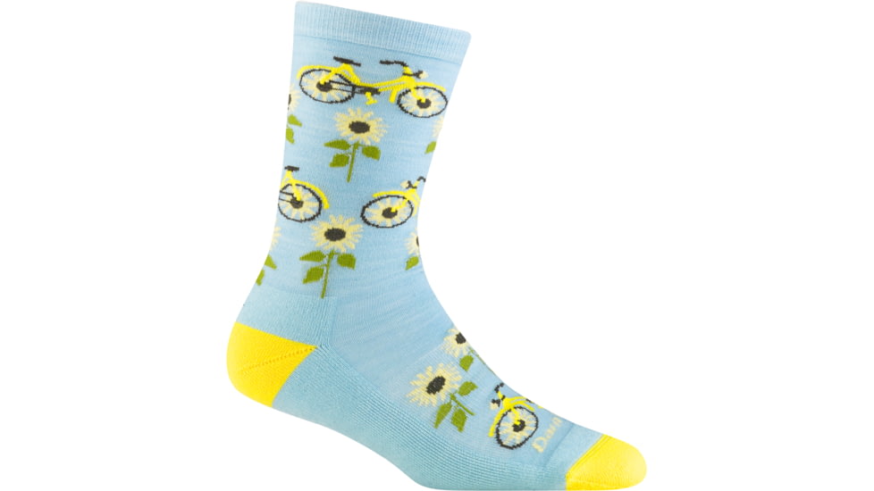 Darn Tough Sun Pedal Crew Lightweight with Cushion Socks - Womens, Glacier, Small, 6106_GLACIER_S_DARN