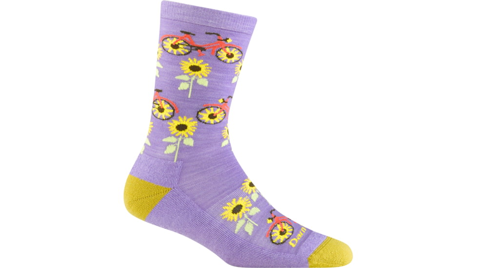 Darn Tough Sun Pedal Crew Lightweight with Cushion Socks - Womens, Lavender, Medium, 6106_LAVENDER_M_DARN