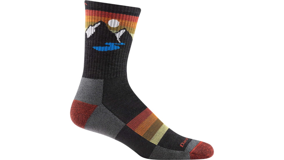 Darn Tough Sunset Ridge Micro Crew Lightweight Hiking Sock - Mens, Charcoal, Medium, 1997-CHARCOAL-M-DARN