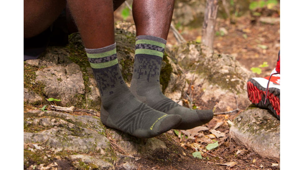 Darn Tough Tempo Micro Crew Ultra-Lightweight Running Sock - Mens, Fatigue, Extra Large, 1042-FATIGUE-XL-DARN