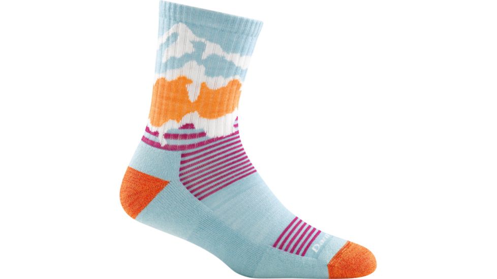 Darn Tough Three Peaks Micro Crew Light Cushion Sock - Kids, Glacier, Small, 3022-GLACIER-S-DARN
