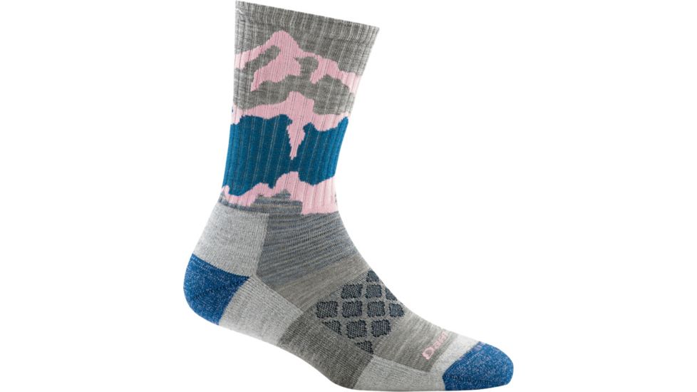 Darn Tough Three Peaks Micro Crew Light Cushion Sock - Womens, Light Gray, Small, 1960-LIGHT-GRAY-S-DARN