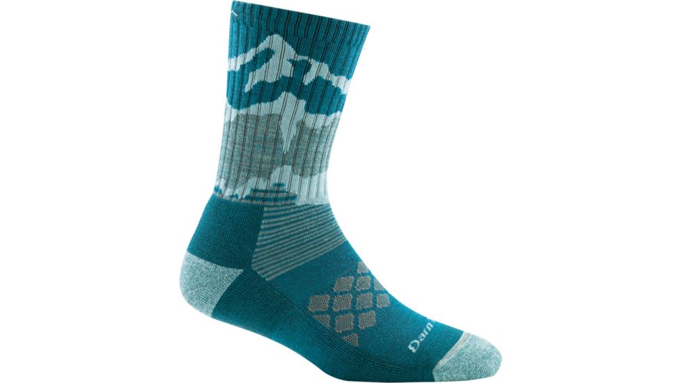 Darn Tough Three Peaks Micro Crew Light Cushion Sock - Womens, Teal, Small, 1960-TEAL-S-DARN