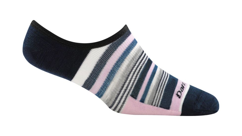 Darn Tough Topless Multi Stripe No Show Hidden Light Sock - Womens, Navy, Small, 6001-NAVY-S-DARN